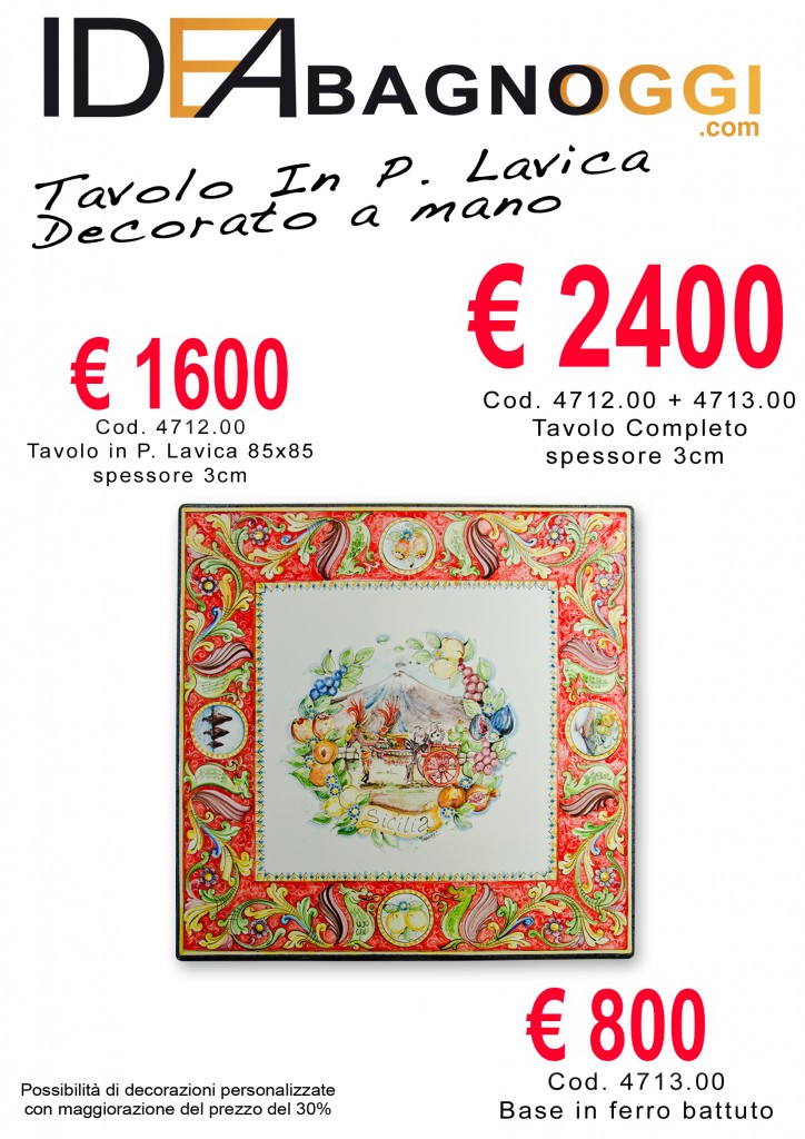 tavoli quadrati LAVICA VULCANO 4712.00