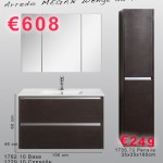 Serie Megan – Arredo bagno wengé da 100 cm