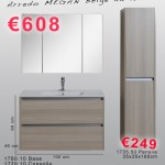 Serie Megan – Arredo bagno beige da 100 cm