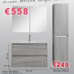 Serie Megan – Arredo bagno grigio da 90 cm