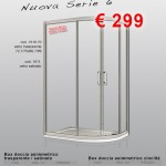 Nuova Serie 6 – Vetro trasparente – Box asimmetrico