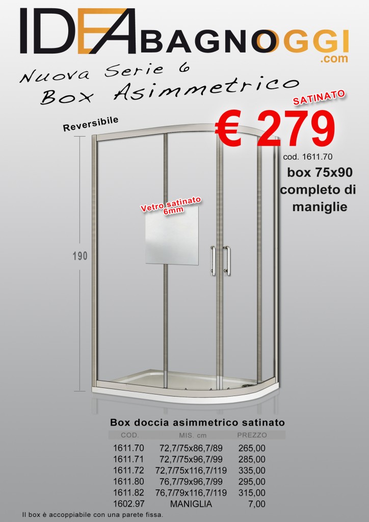 box asimmetrico SATINATO