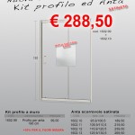 Nuova Serie 6 – Vetro satinato – Kit profilo ed anta